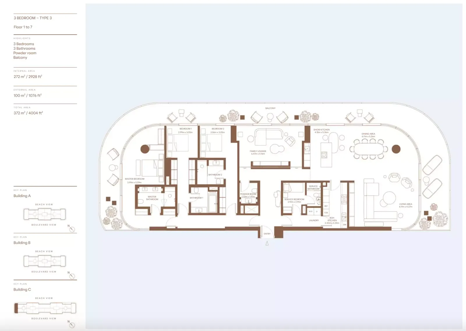 Floor plan for Type 3