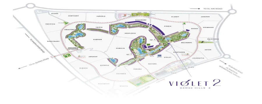 Violet at DAMAC Hills 2 master plan