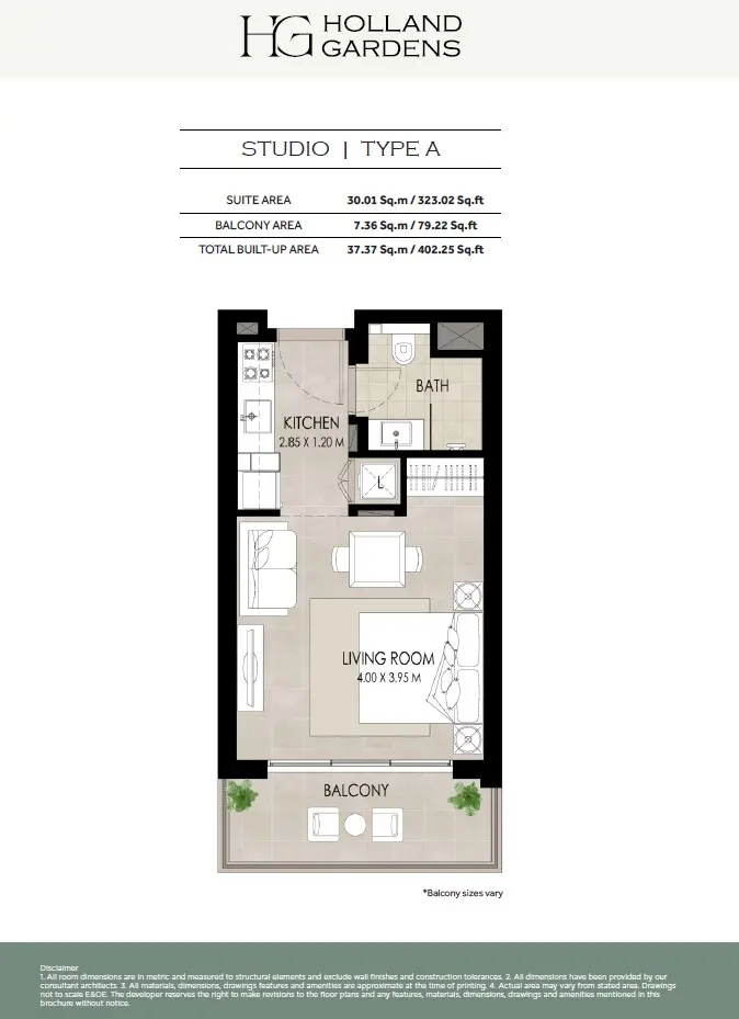 Floor plan for Type A