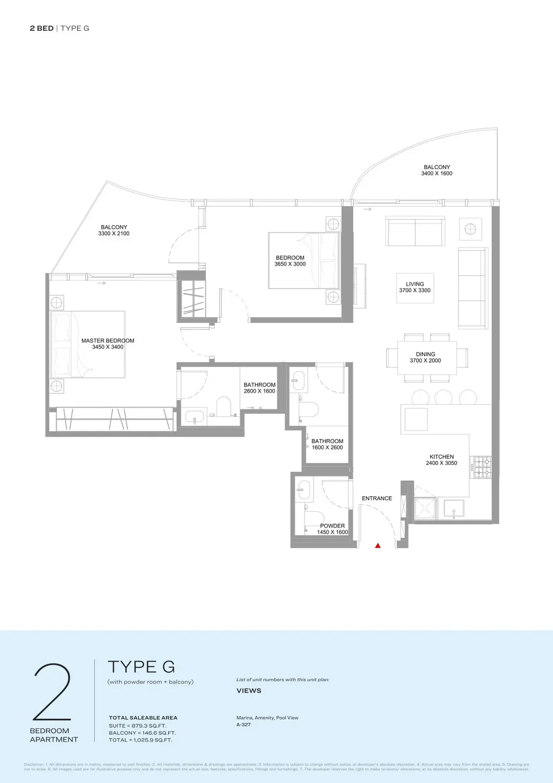 Floor plan for Type G
