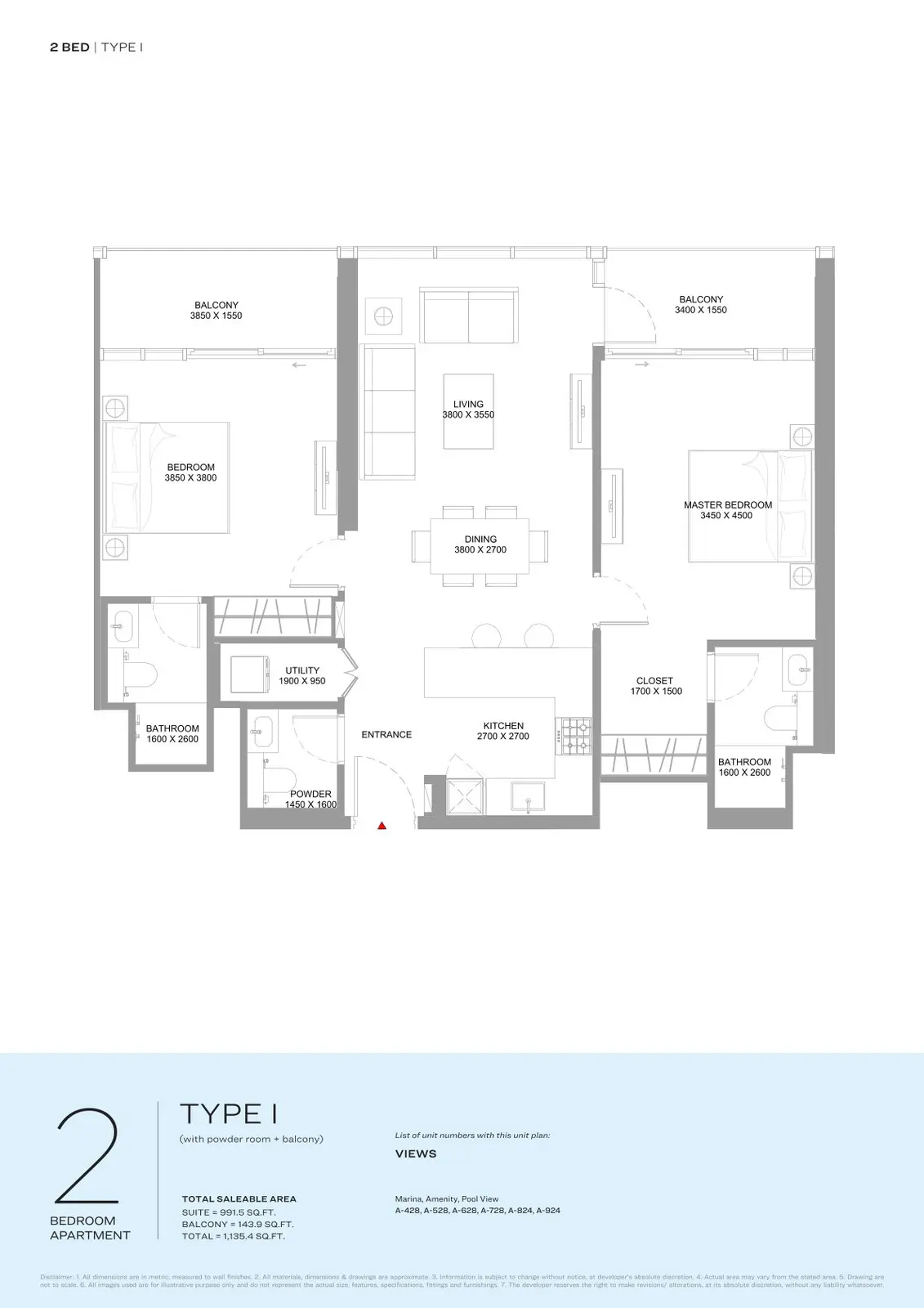 Floor plan for Type I
