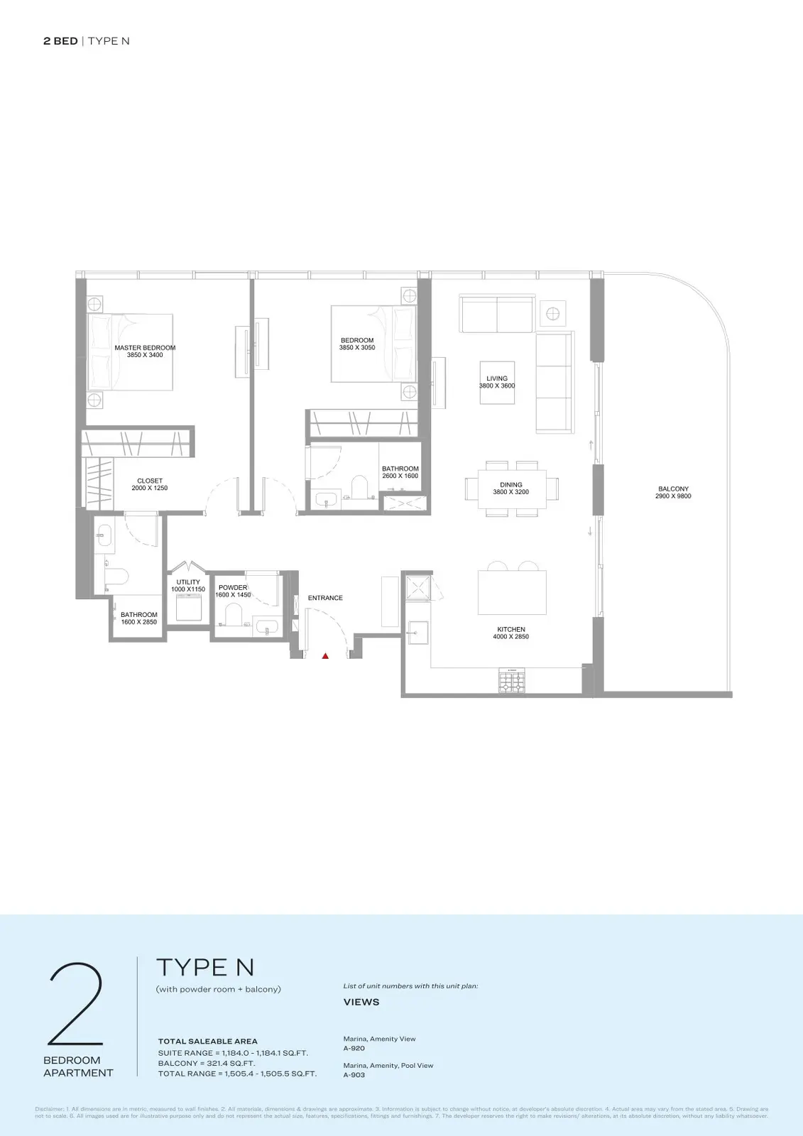 Floor plan for Type N