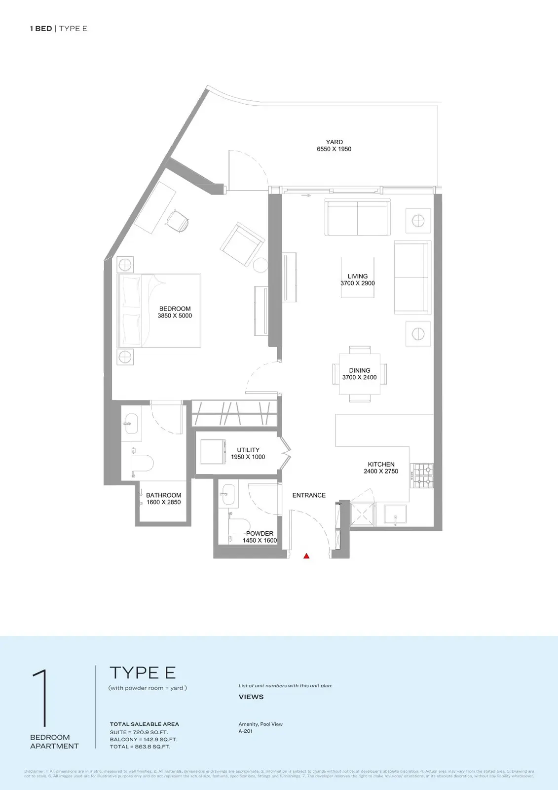 Floor plan for Type E