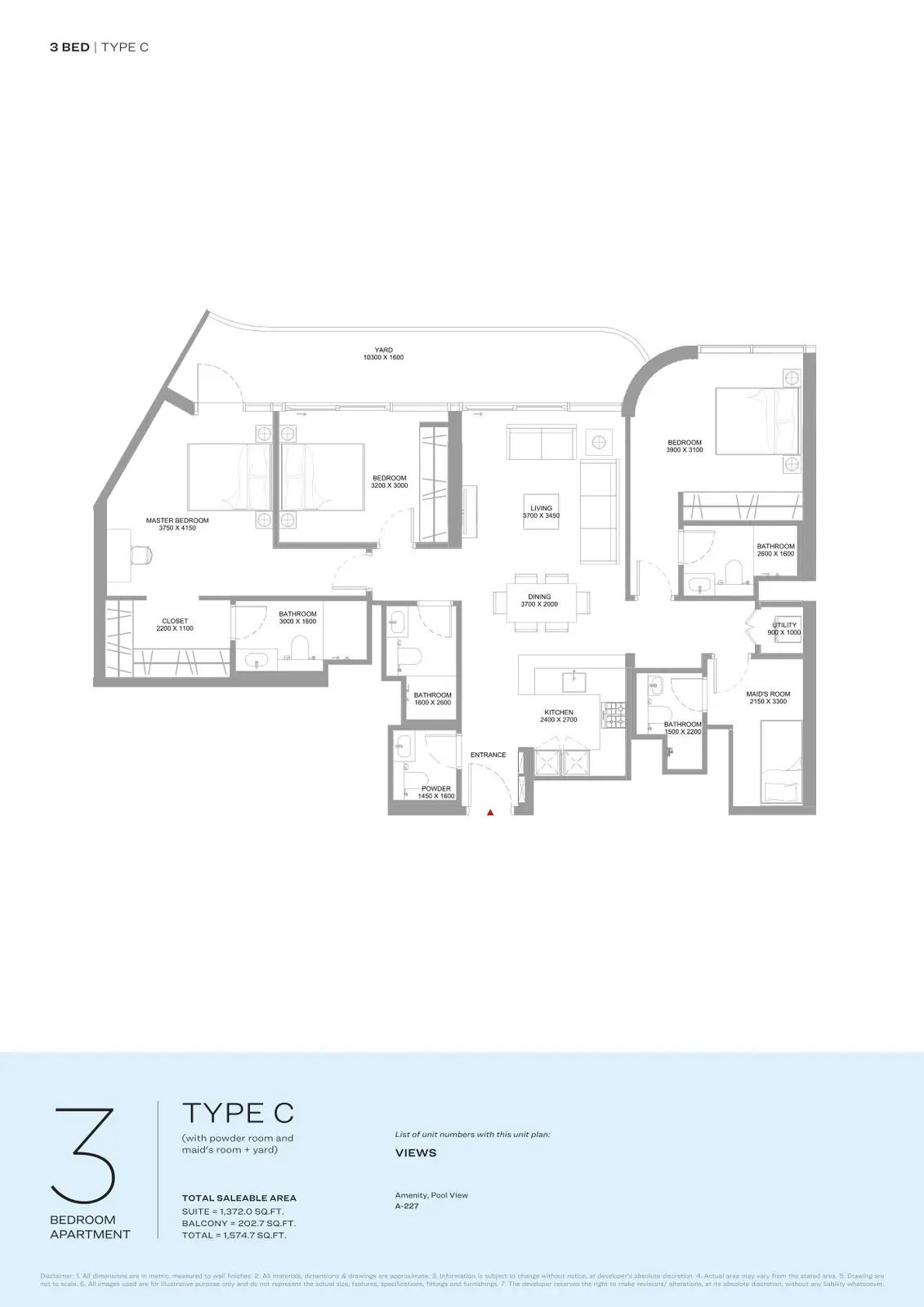 Floor plan for Type C