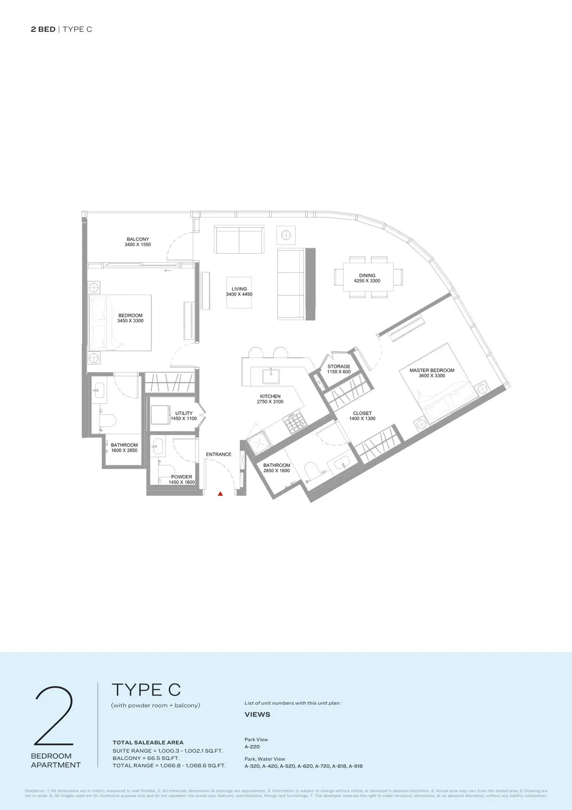 Floor plan for Type C