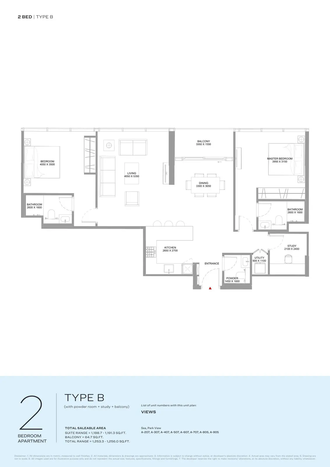 Floor plan for Type B