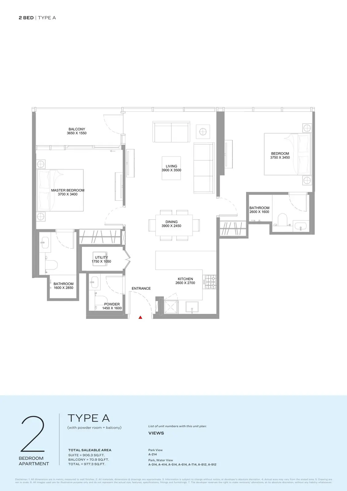 Floor plan for Type A