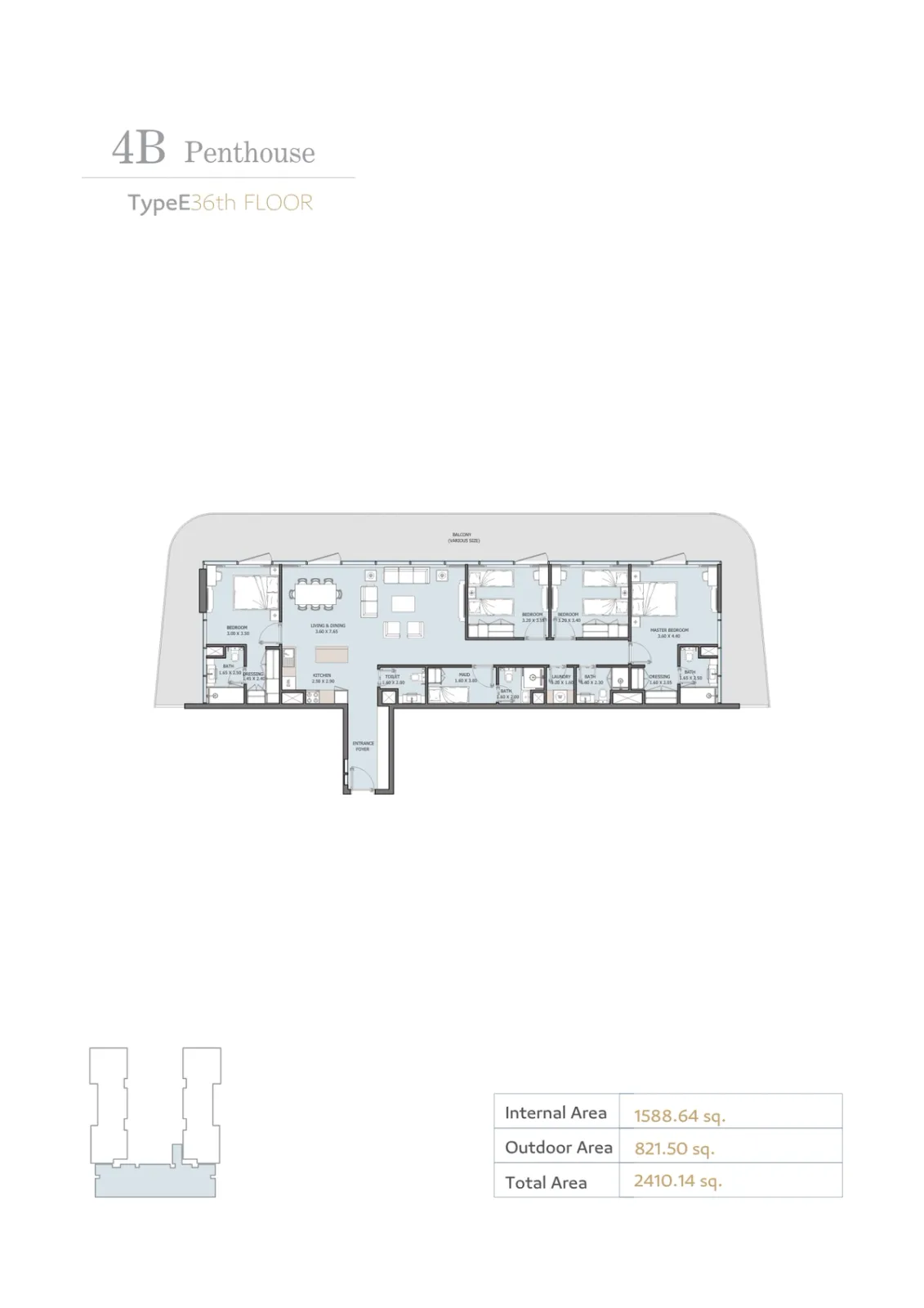 Floor plan for Type E