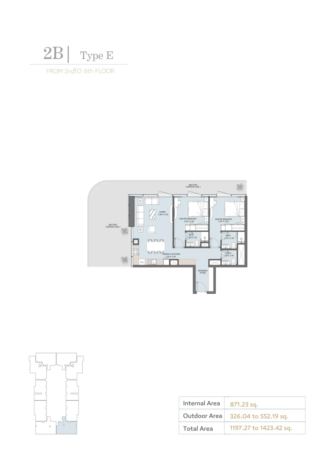 Floor plan for Type E