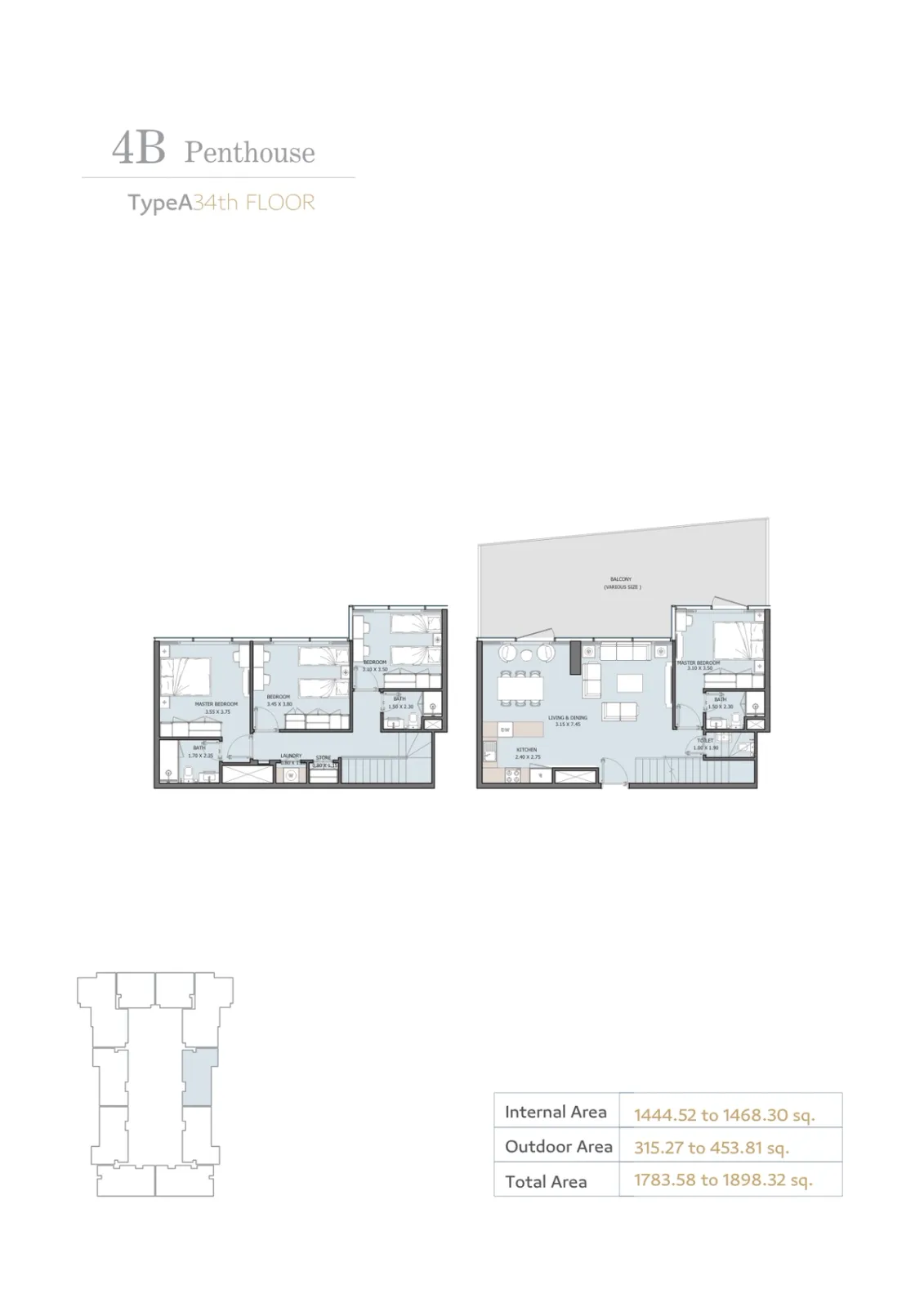 Floor plan for Type A