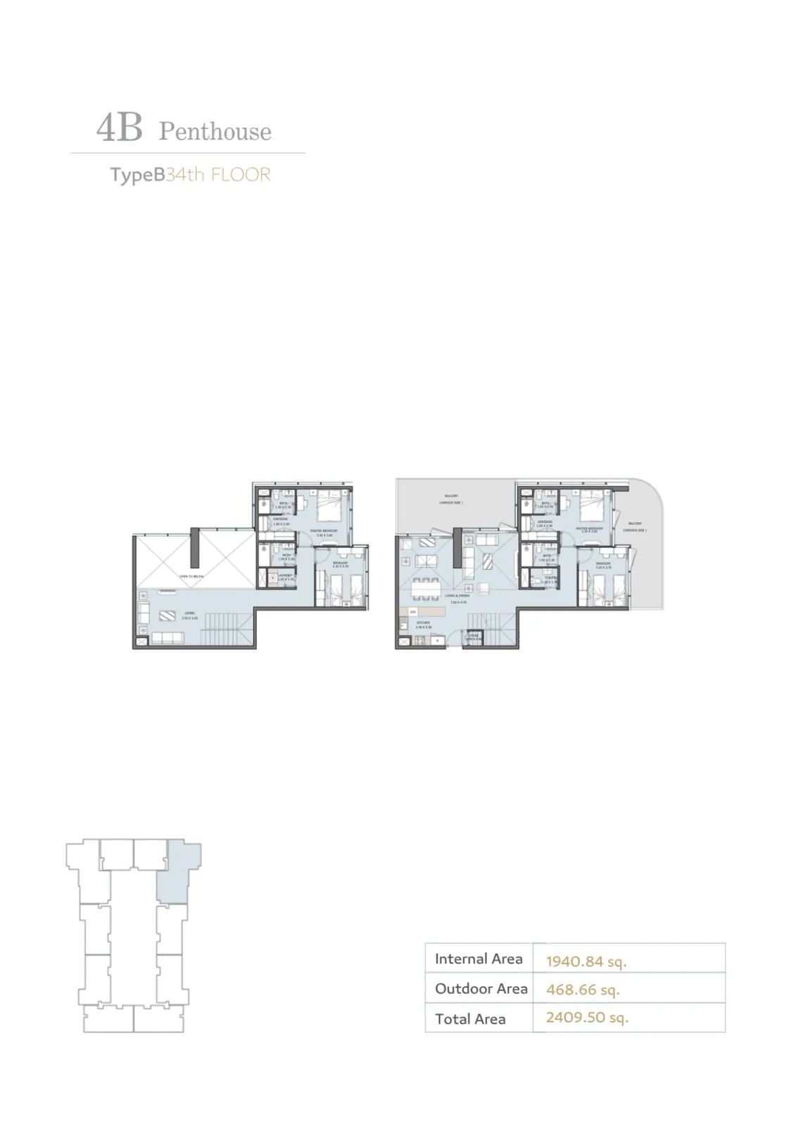 Floor plan for Type B