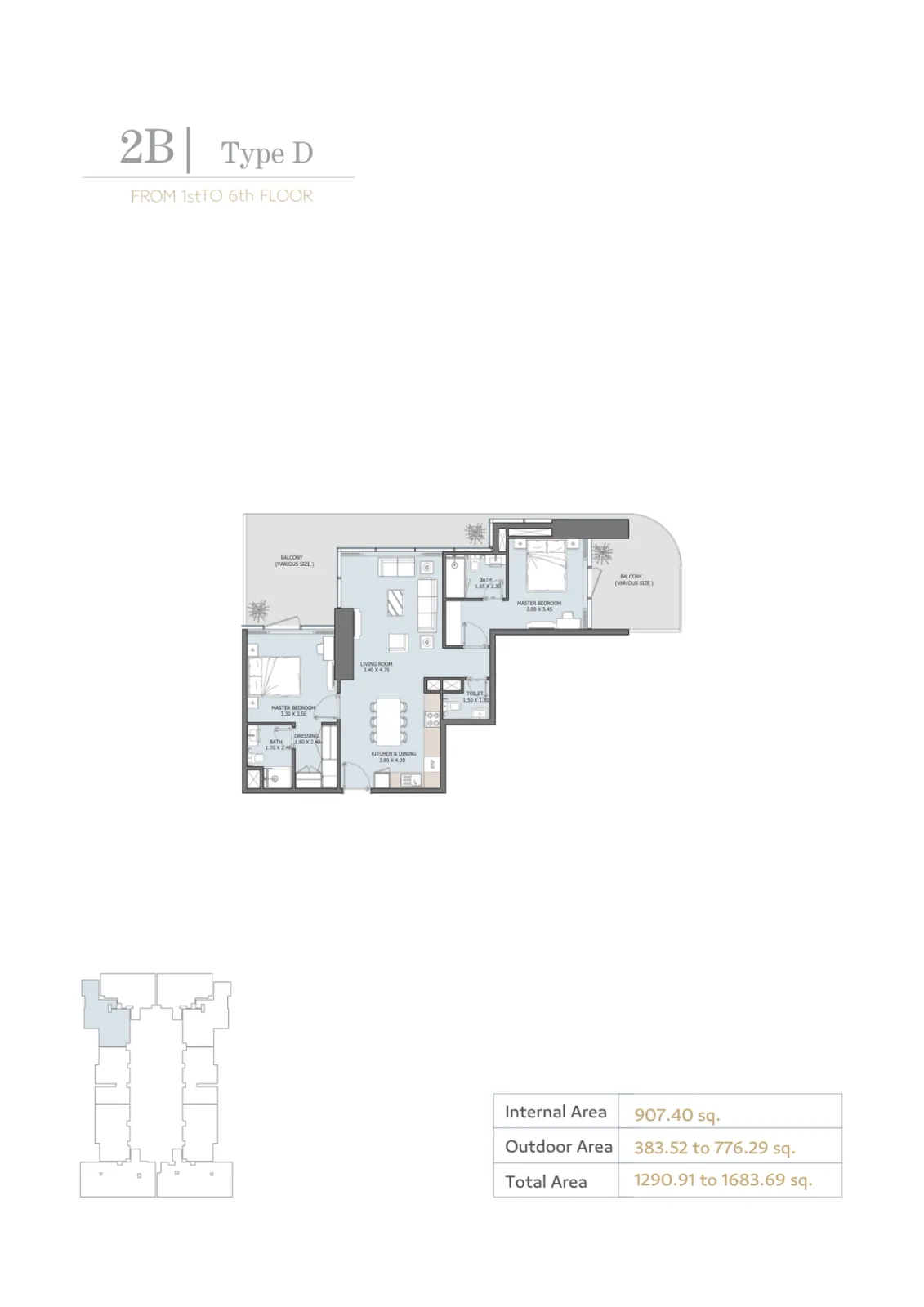 Floor plan for Type D
