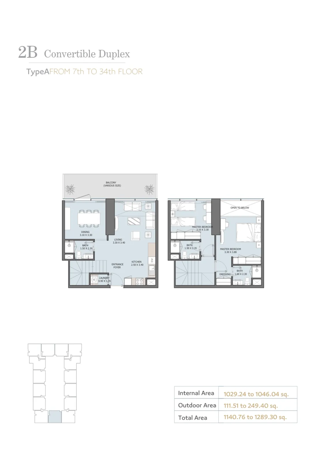 Floor plan for Type A