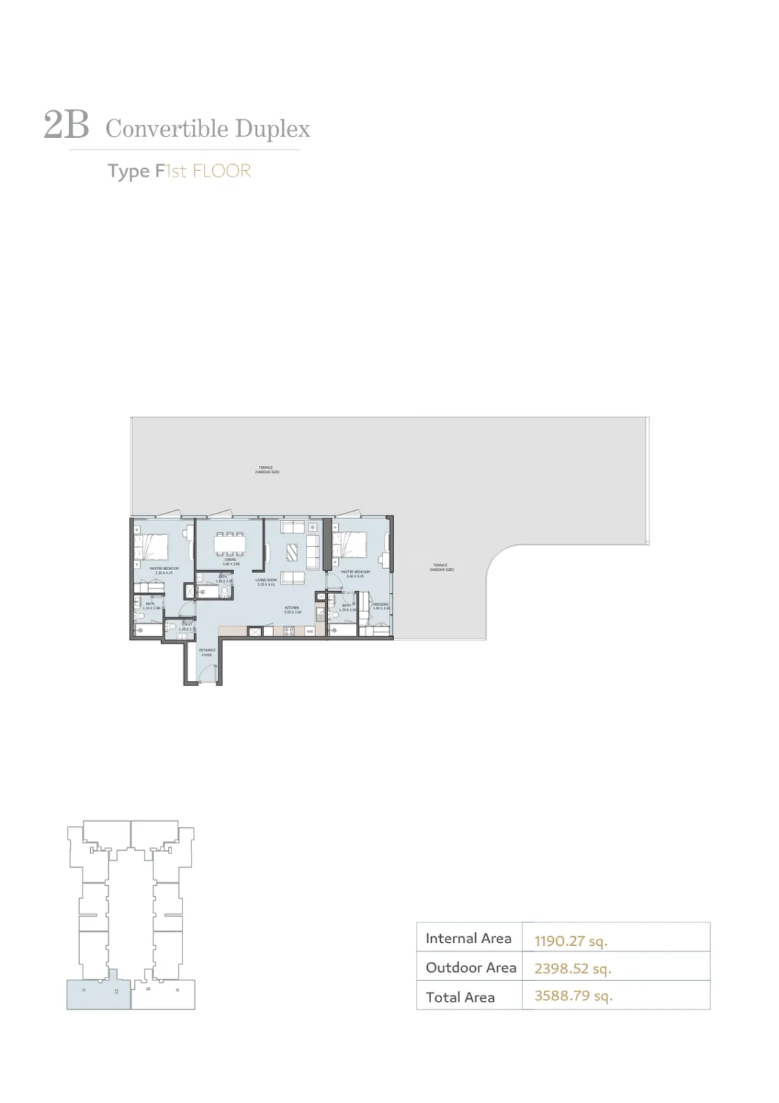 Floor plan for Type F