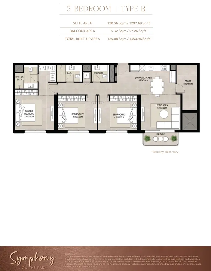 Floor plan for Type B