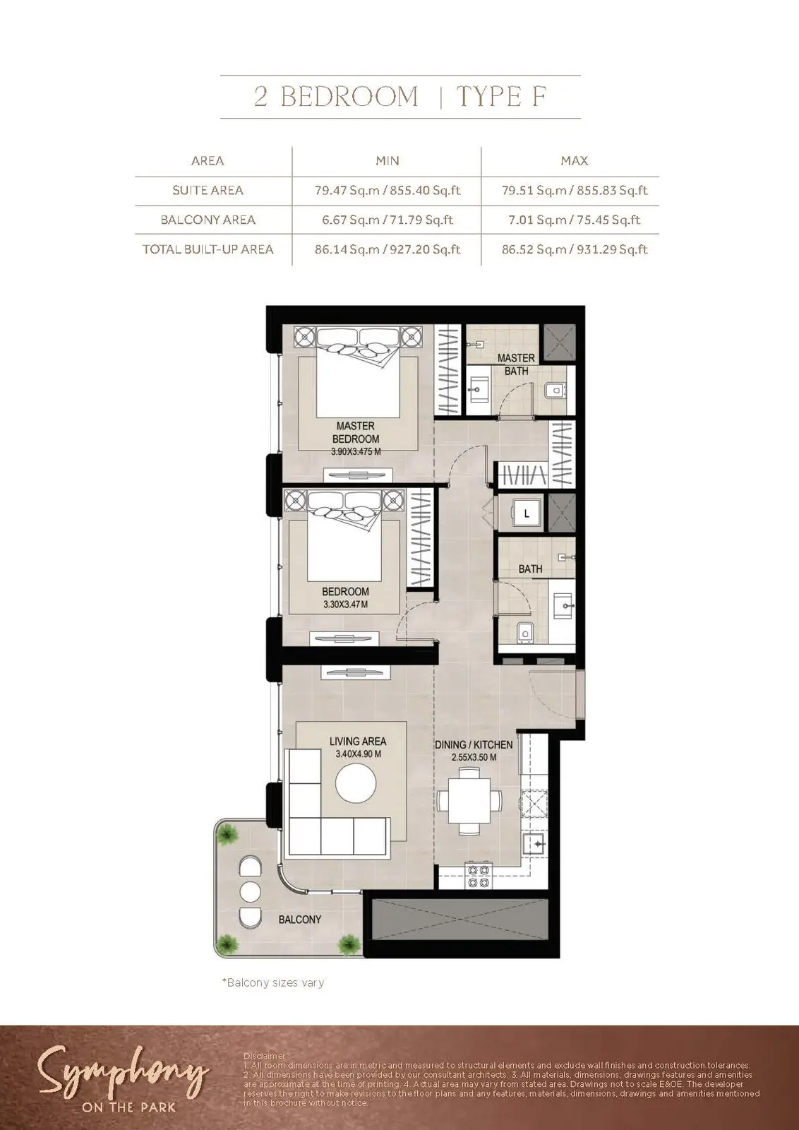 Floor plan for Type F
