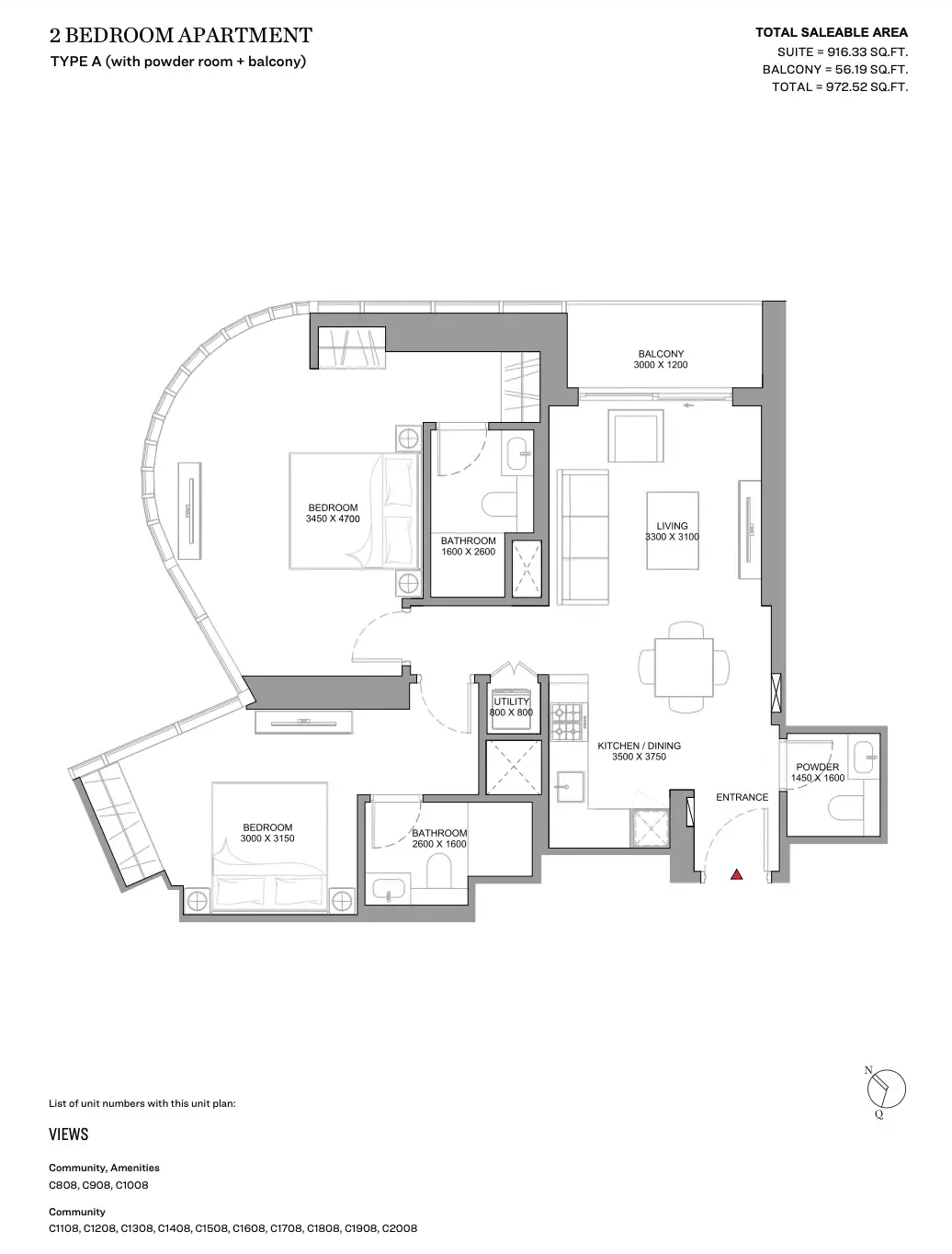 Floor plan for Type A
