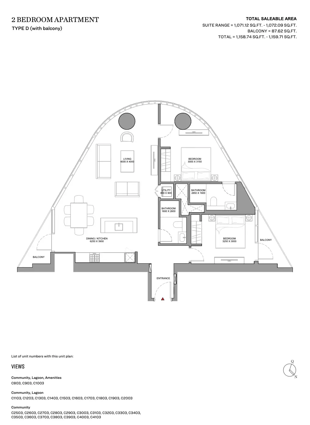 Floor plan for Type D