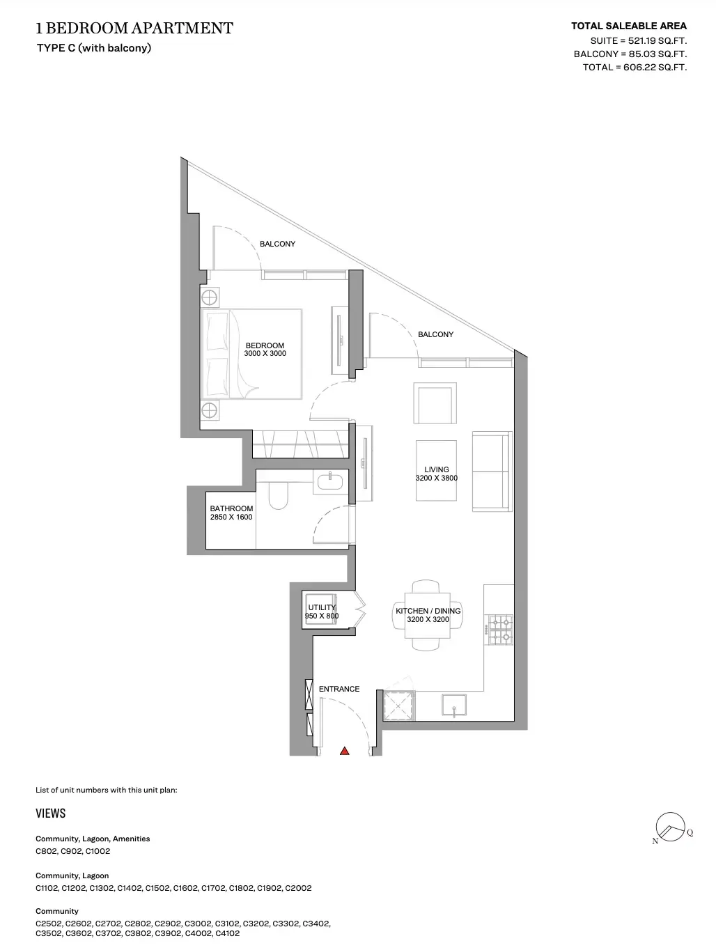Floor plan for Type C