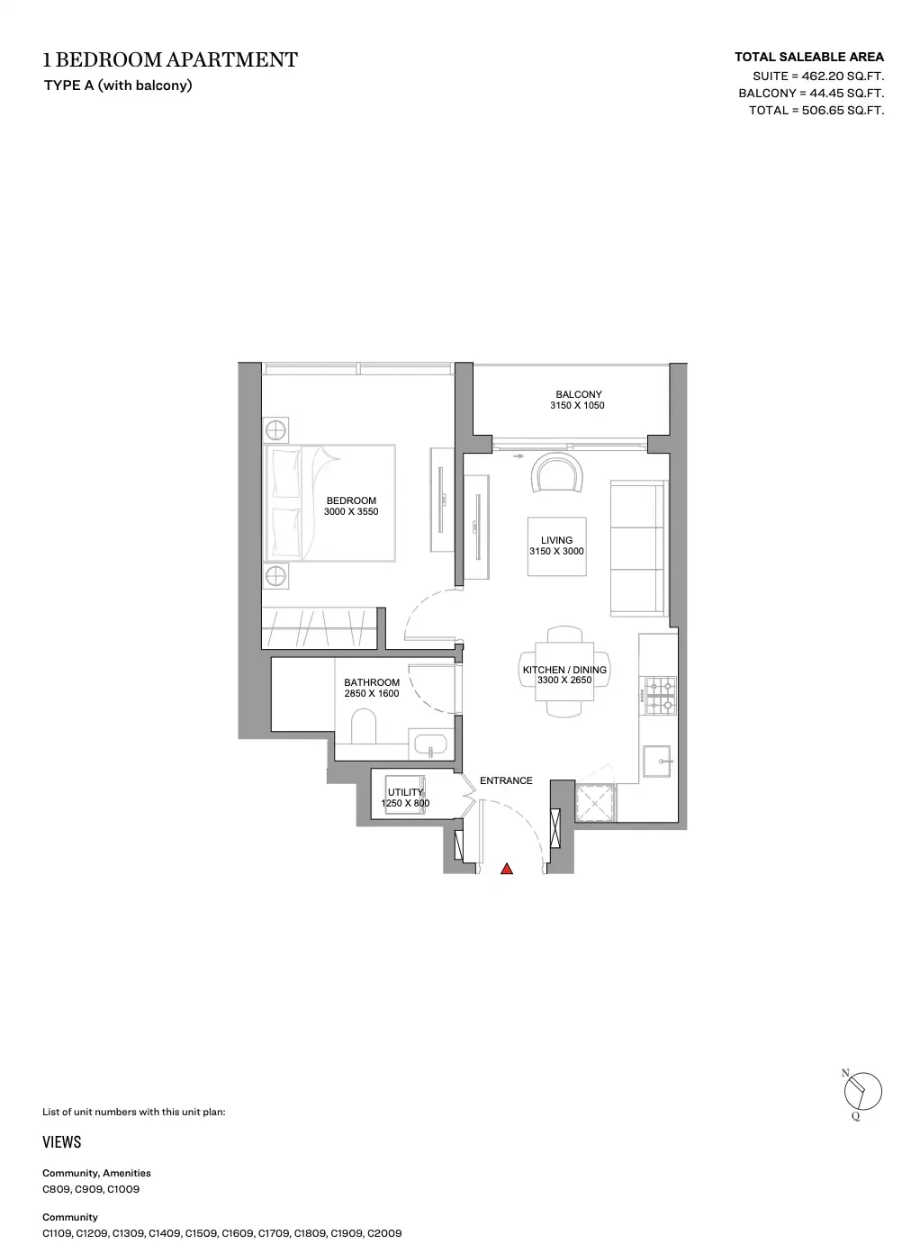 Floor plan for Type A