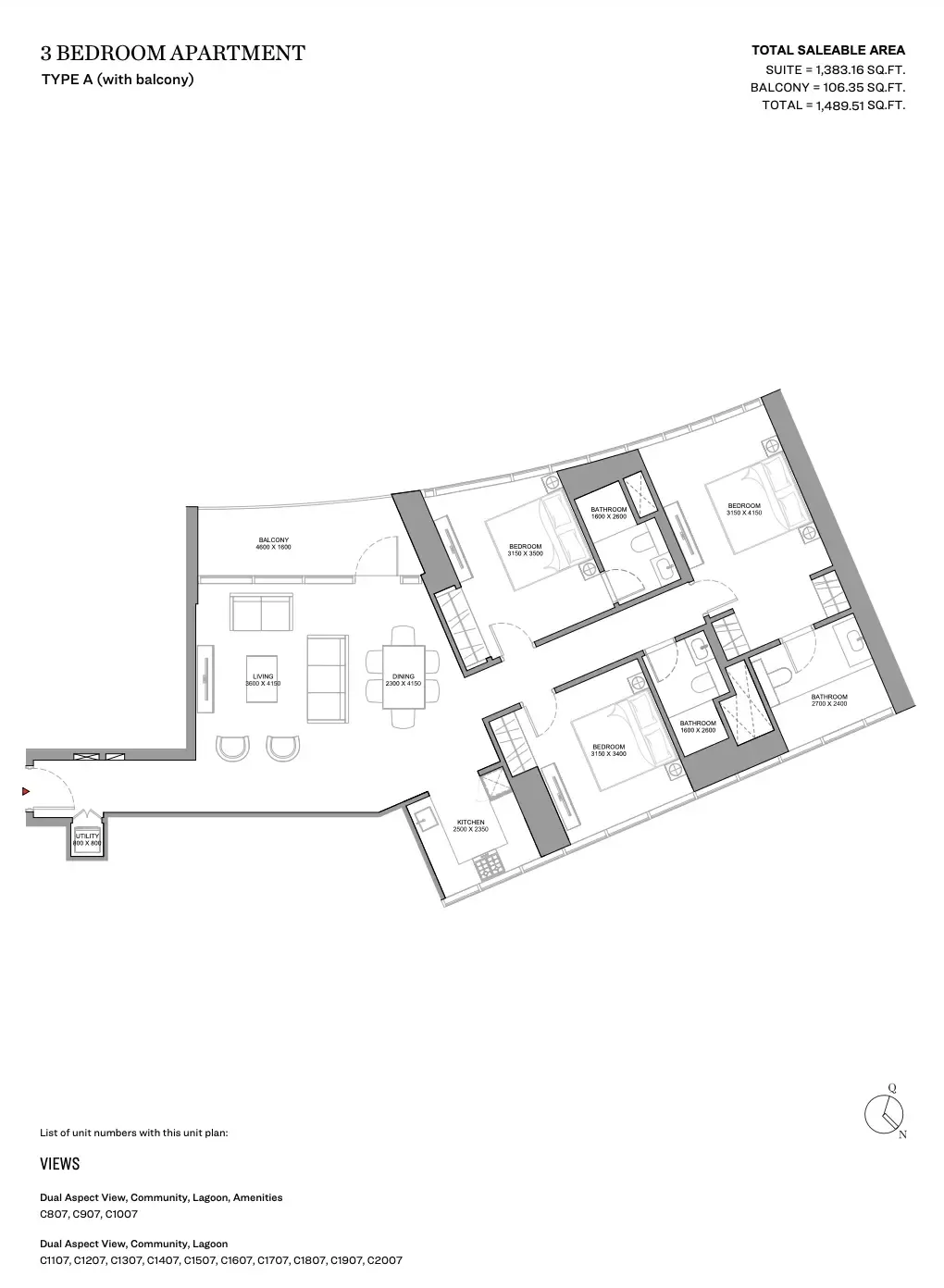Floor plan for Type A