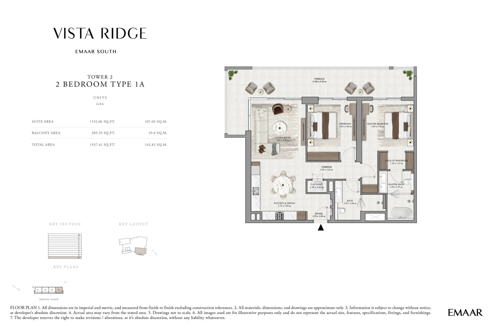 Floor plan for Type 1A