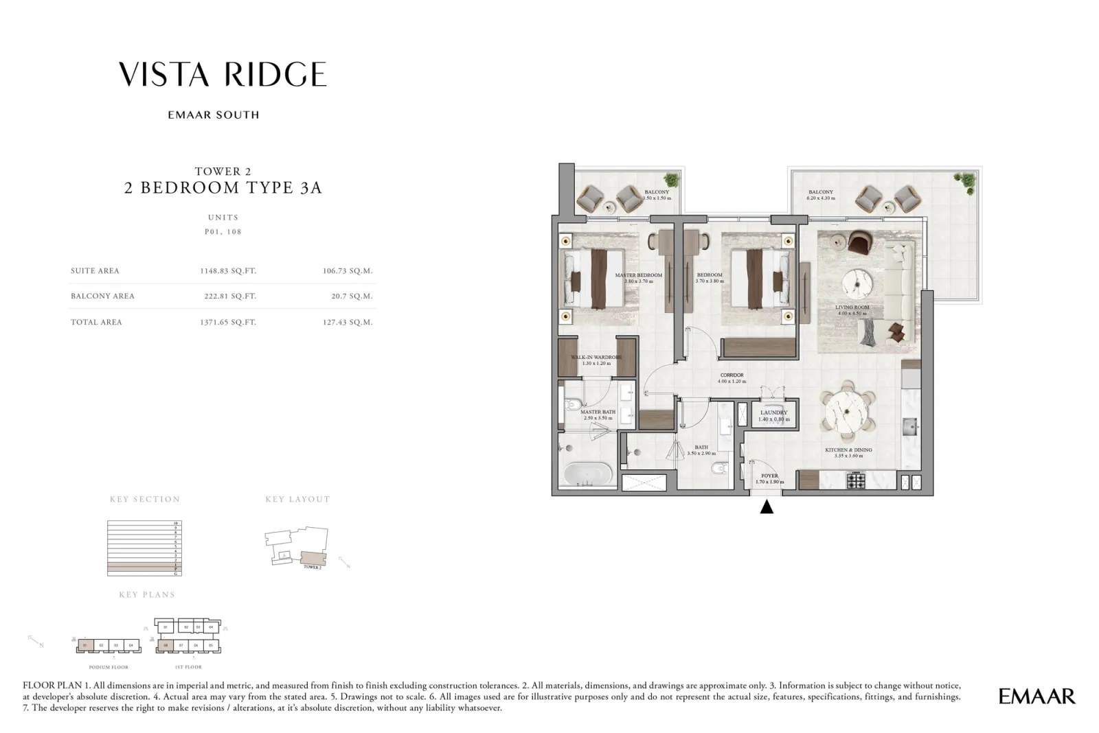 Floor plan for Type 3A