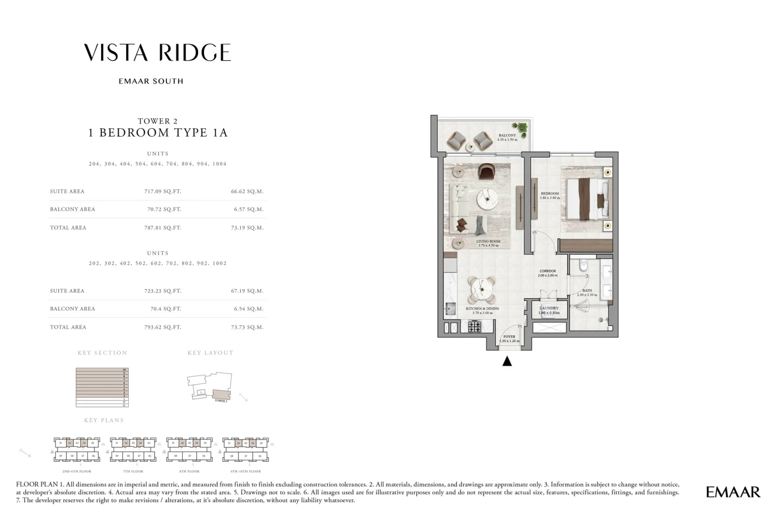 Floor plan for Type 1A