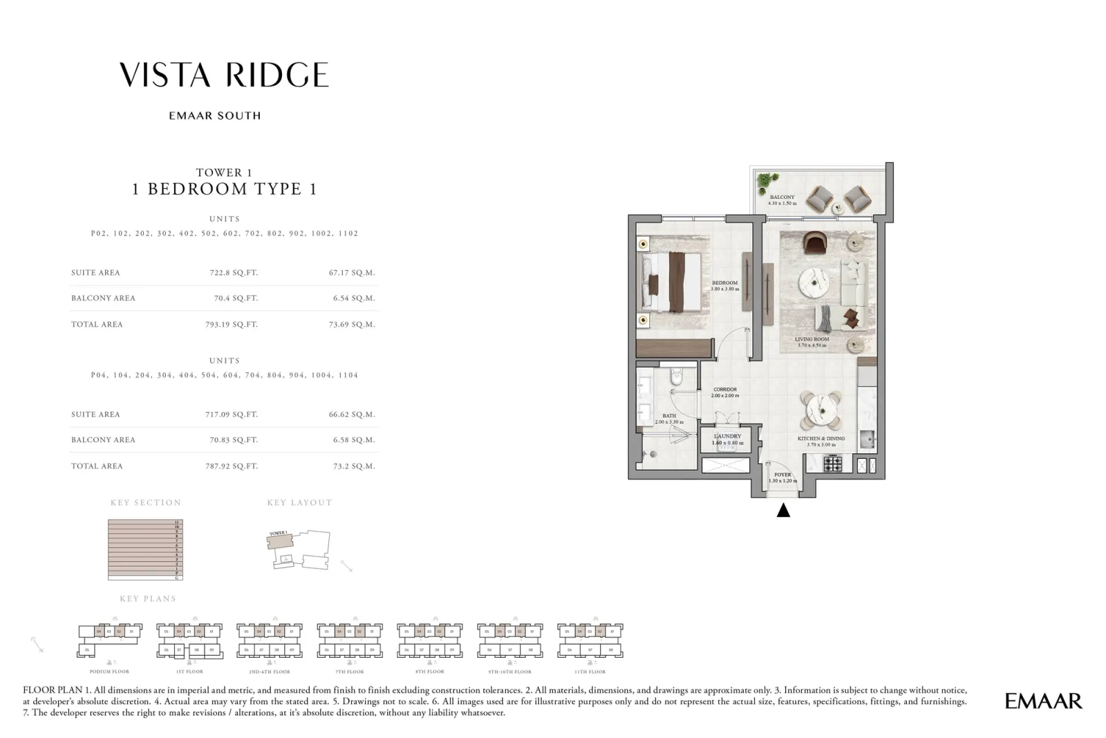 Floor plan for Type 1