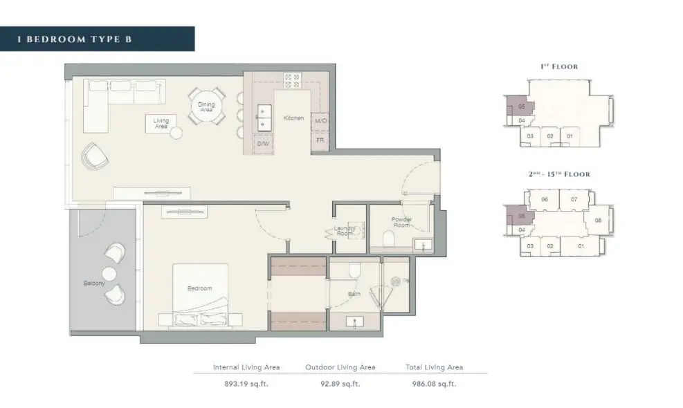 Floor plan for Type B