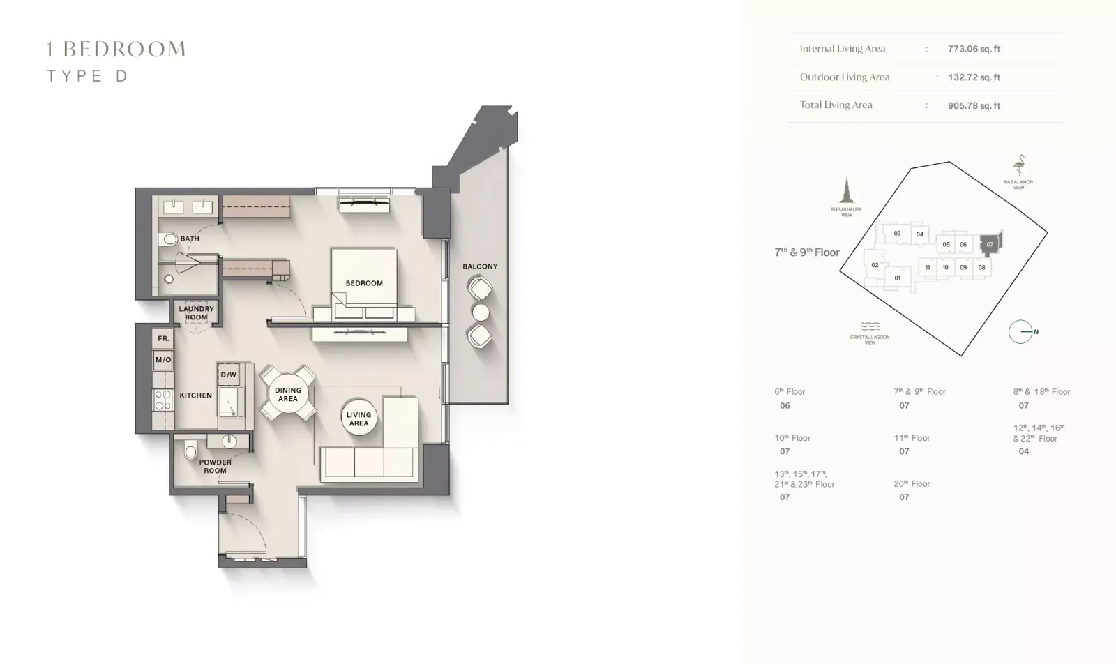 Floor plan for Type D