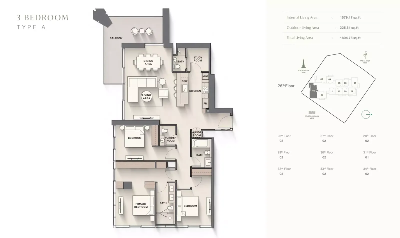 Floor plan for Type A