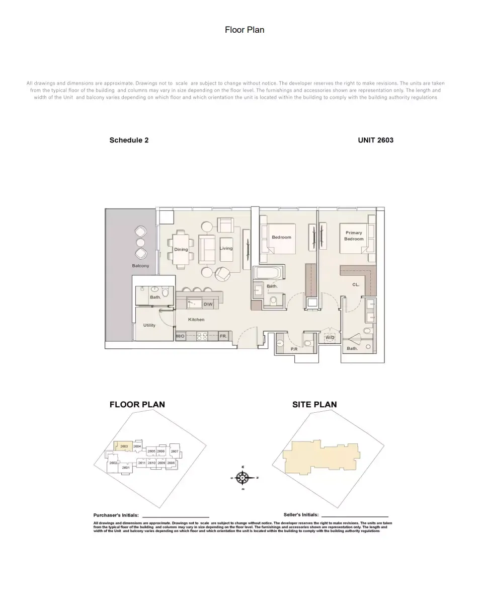 Floor plan for Type 2603