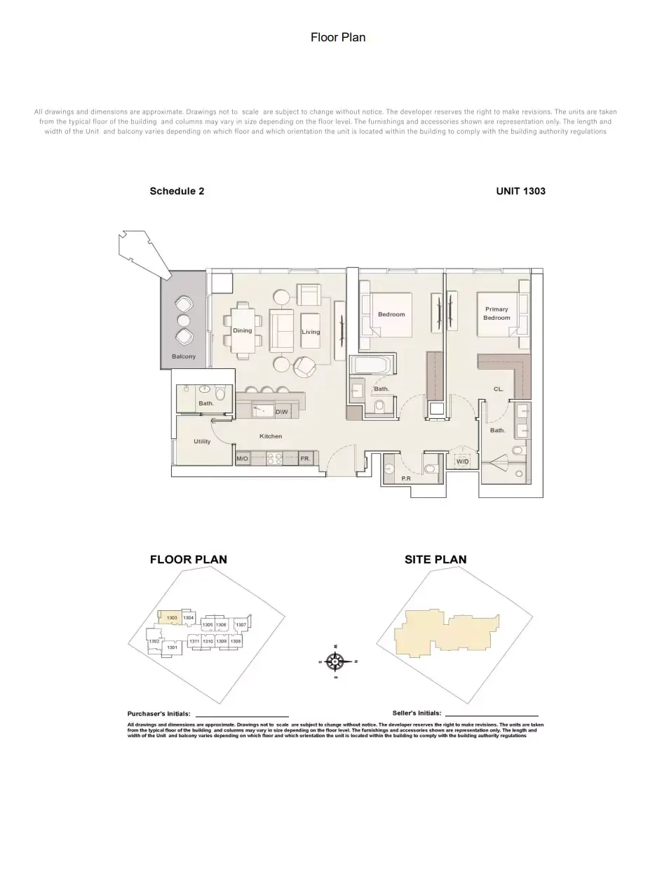 Floor plan for Type 1303