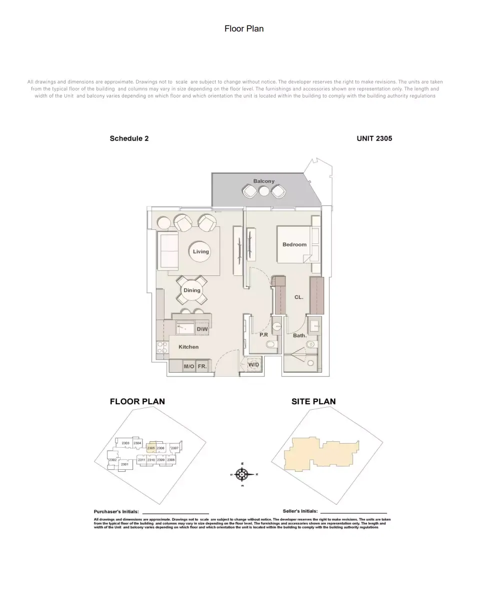 Floor plan for Type 2305