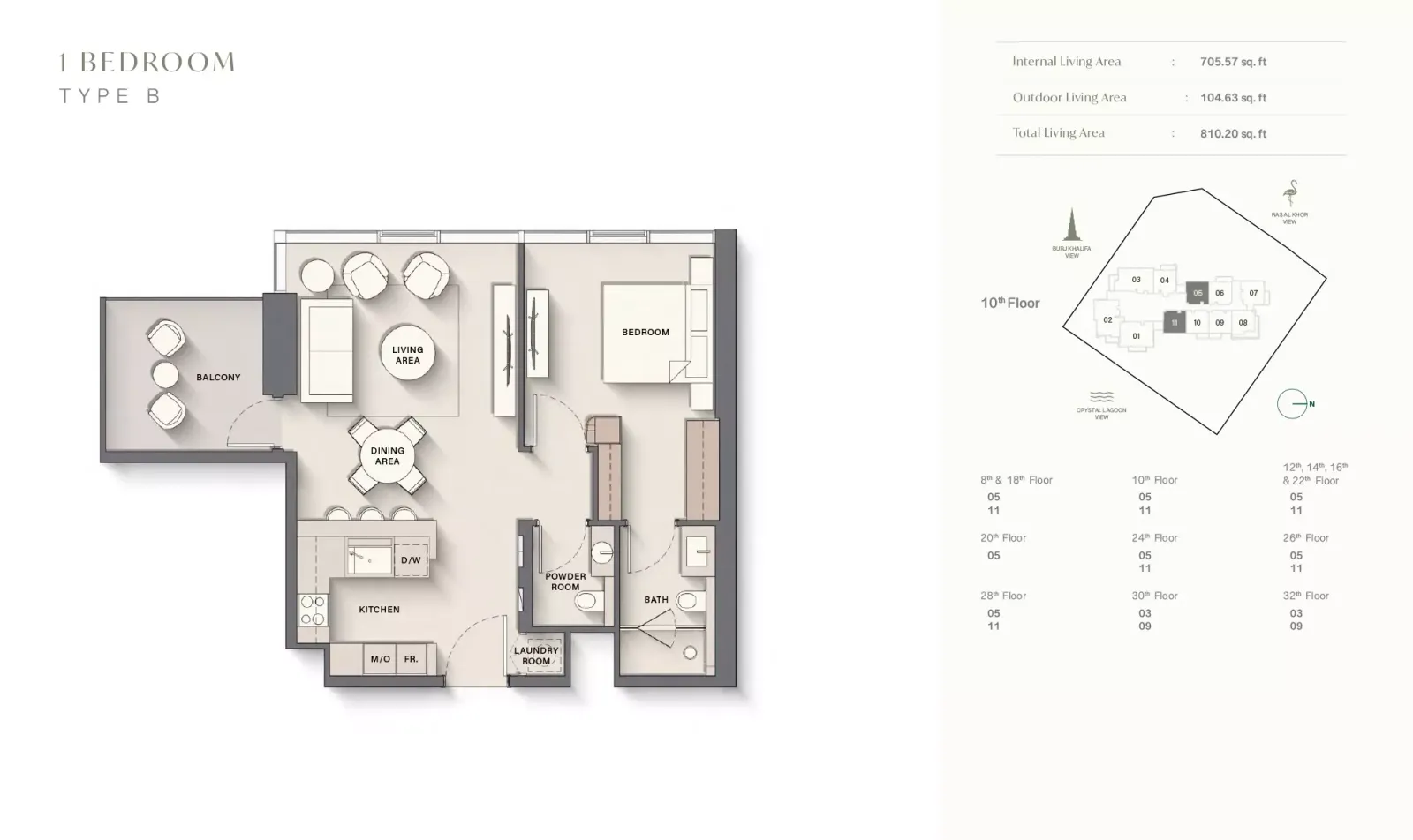 Floor plan for Type B