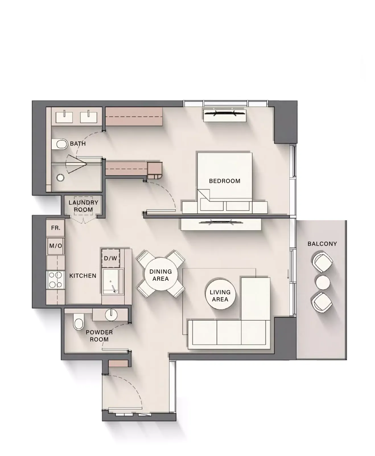 Floor plan for Type F