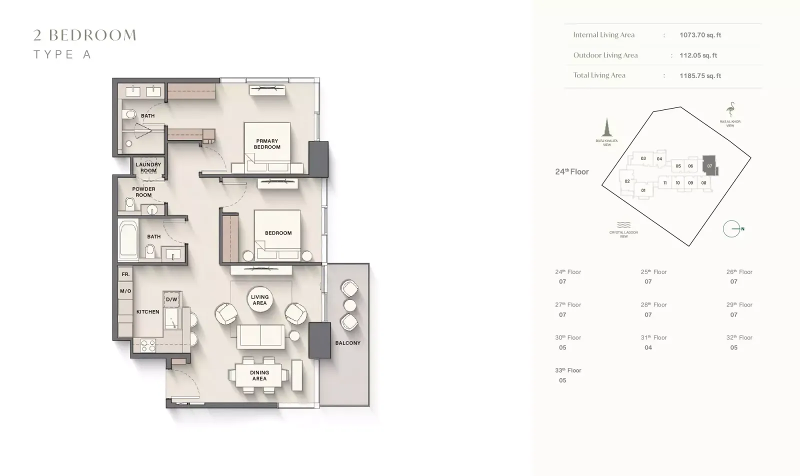Floor plan for Type A