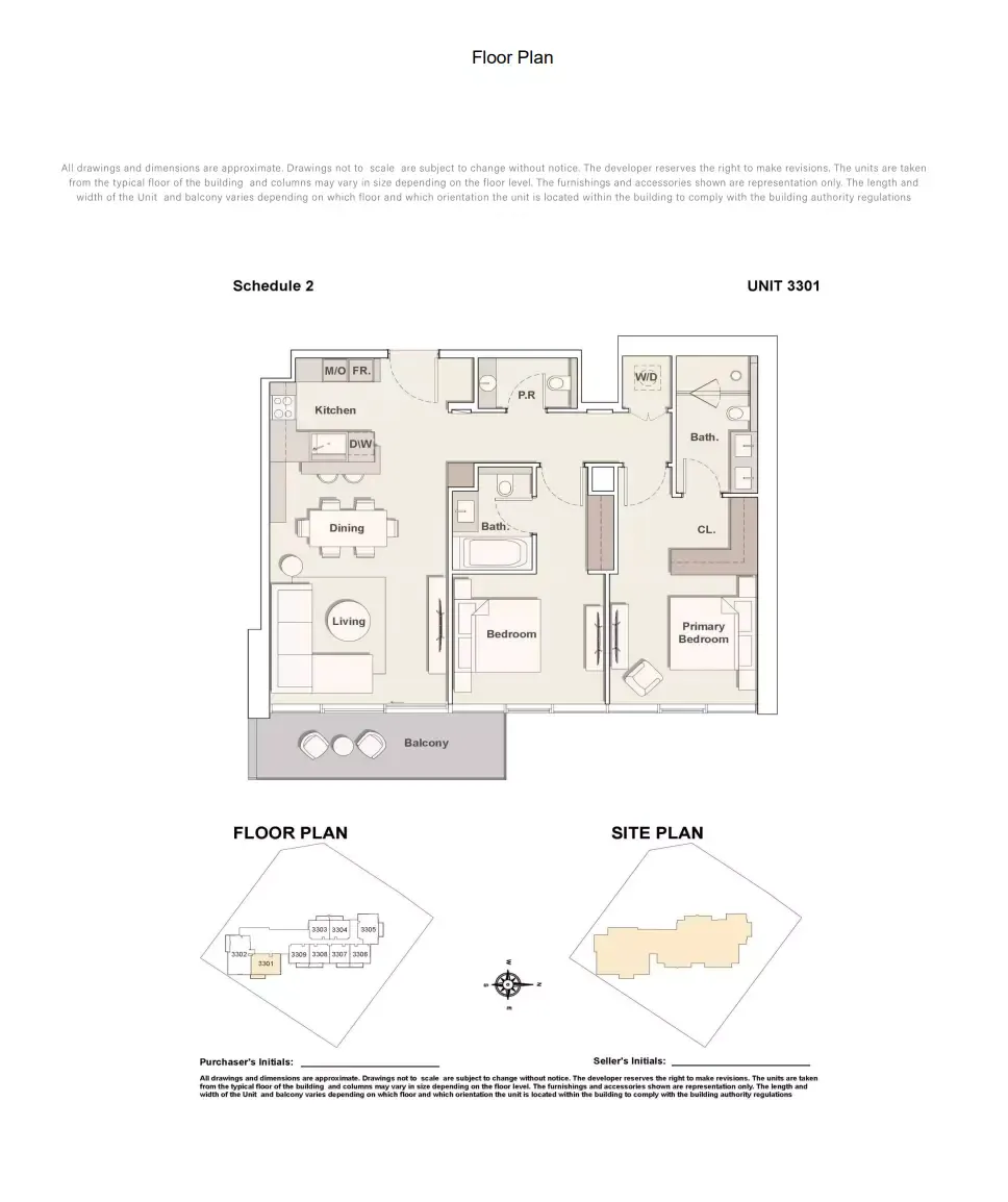 Floor plan for Type 3301