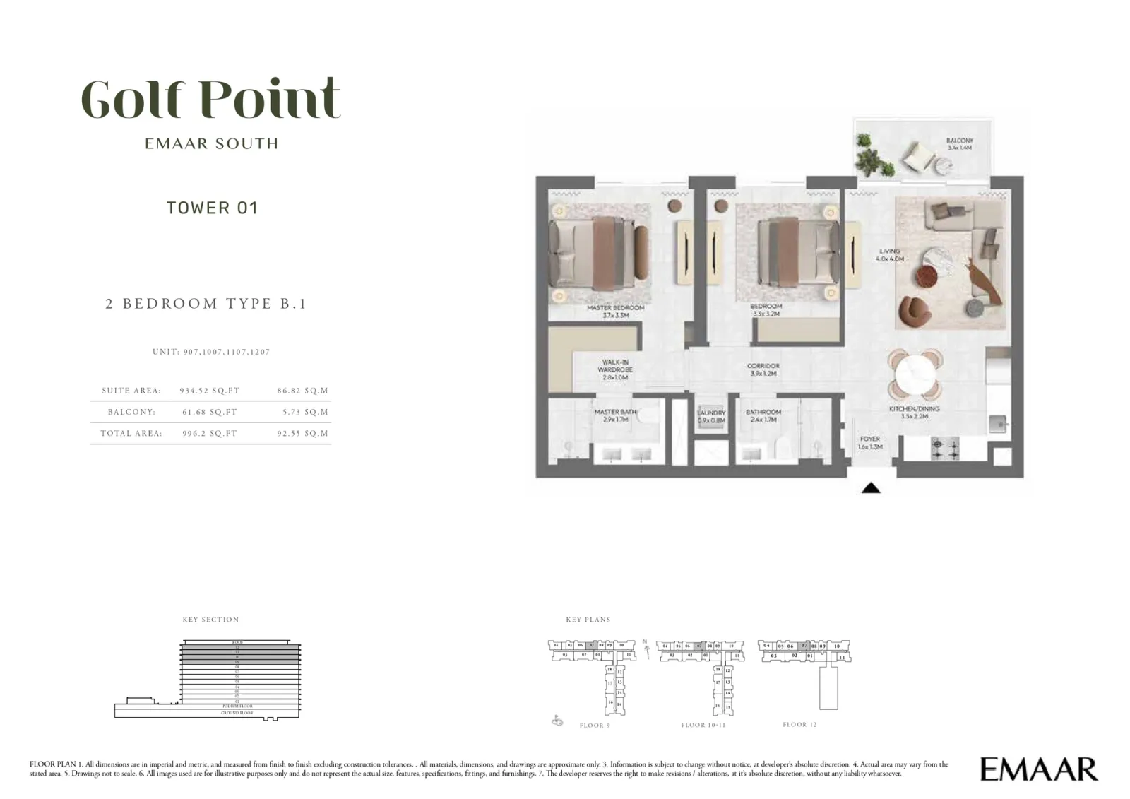 Floor plan for Type B.1