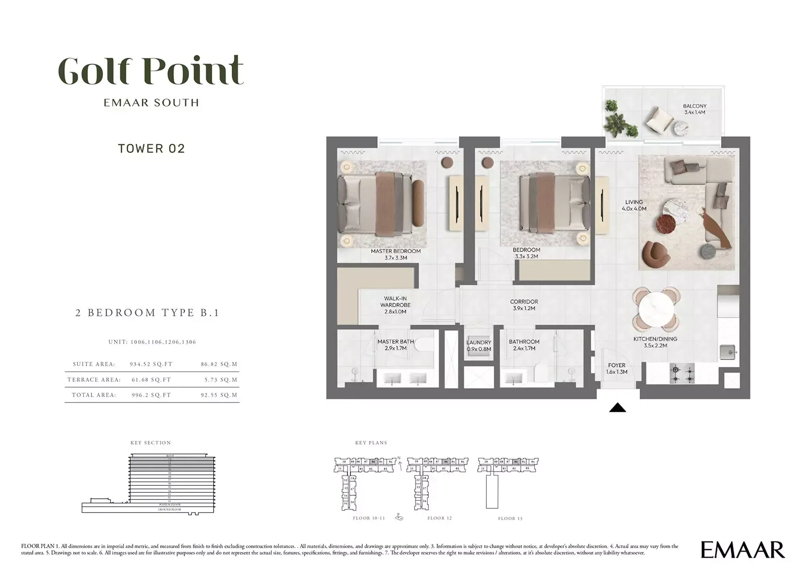 Floor plan for Type B.1