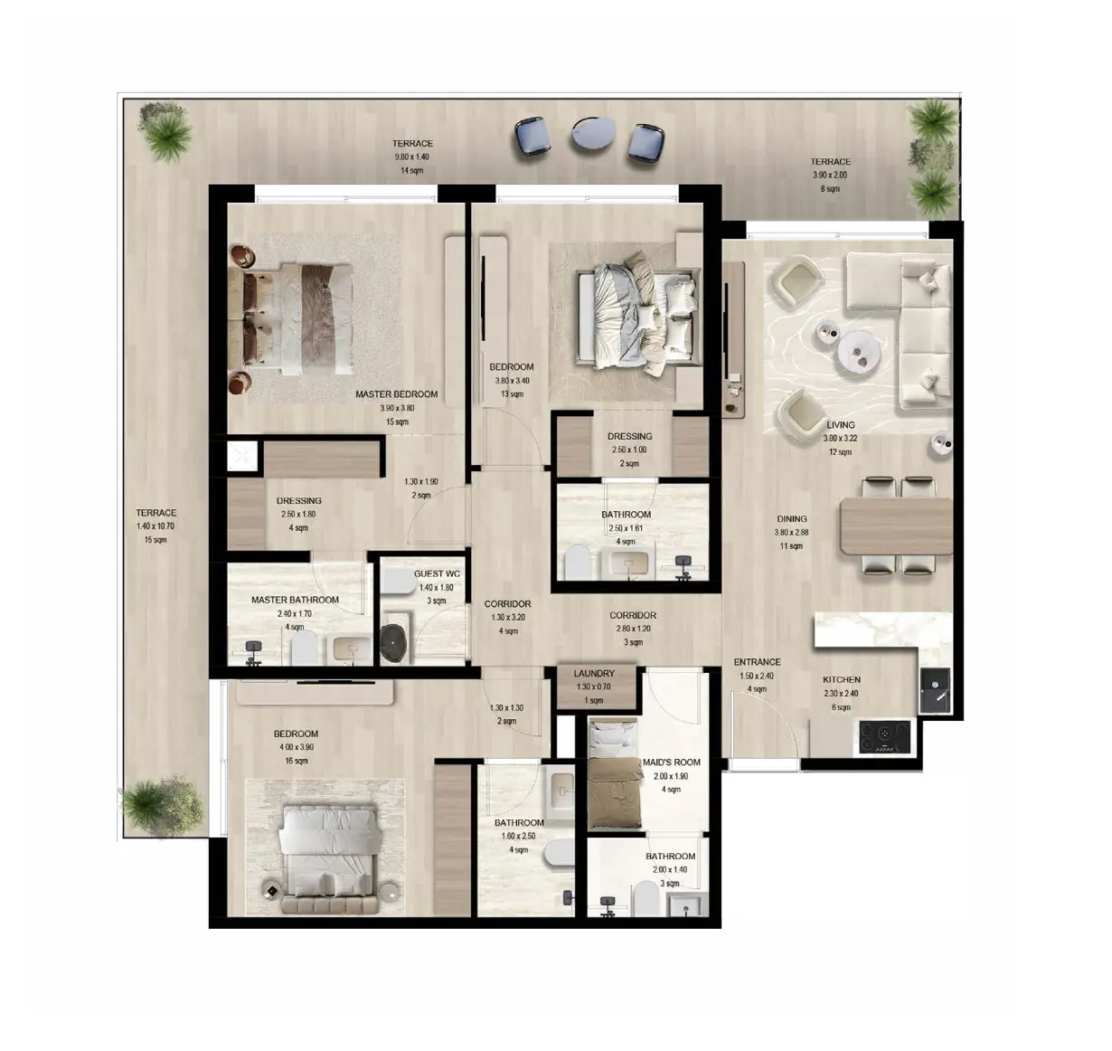 Floor plan for Type 1