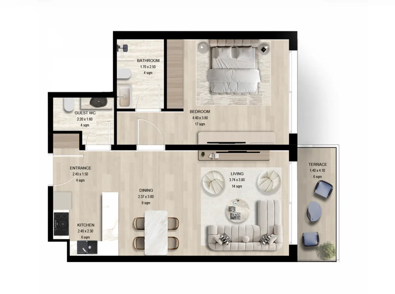 Floor plan for Type 1