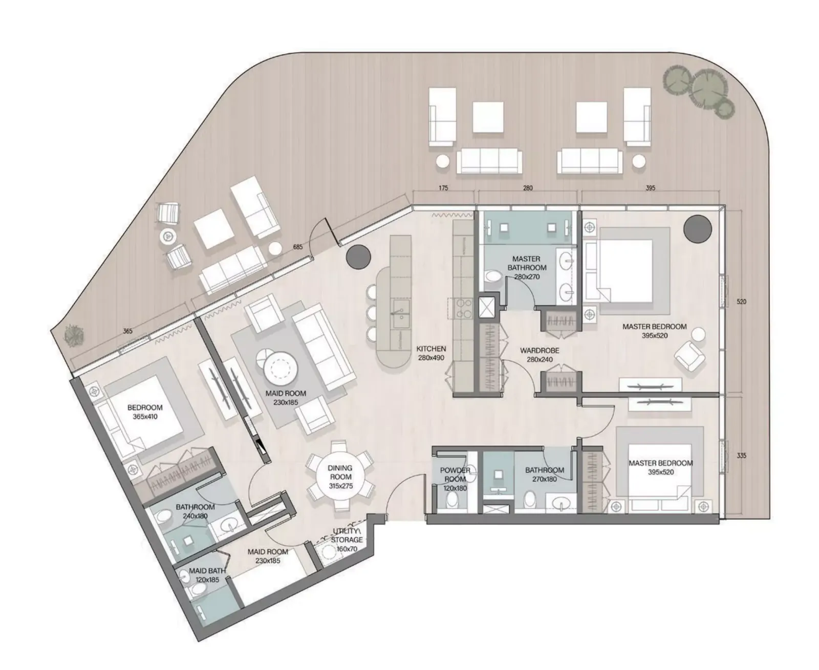 Floor plan for Type A
