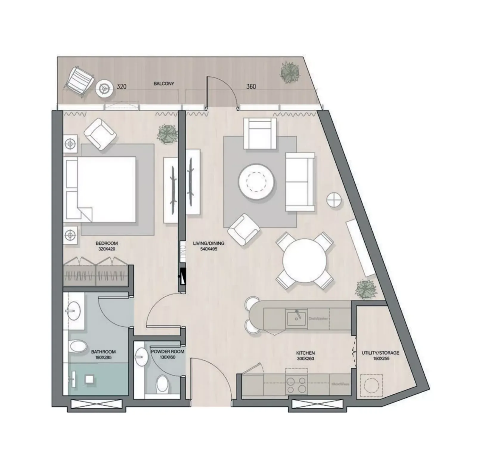 Floor plan for Type B