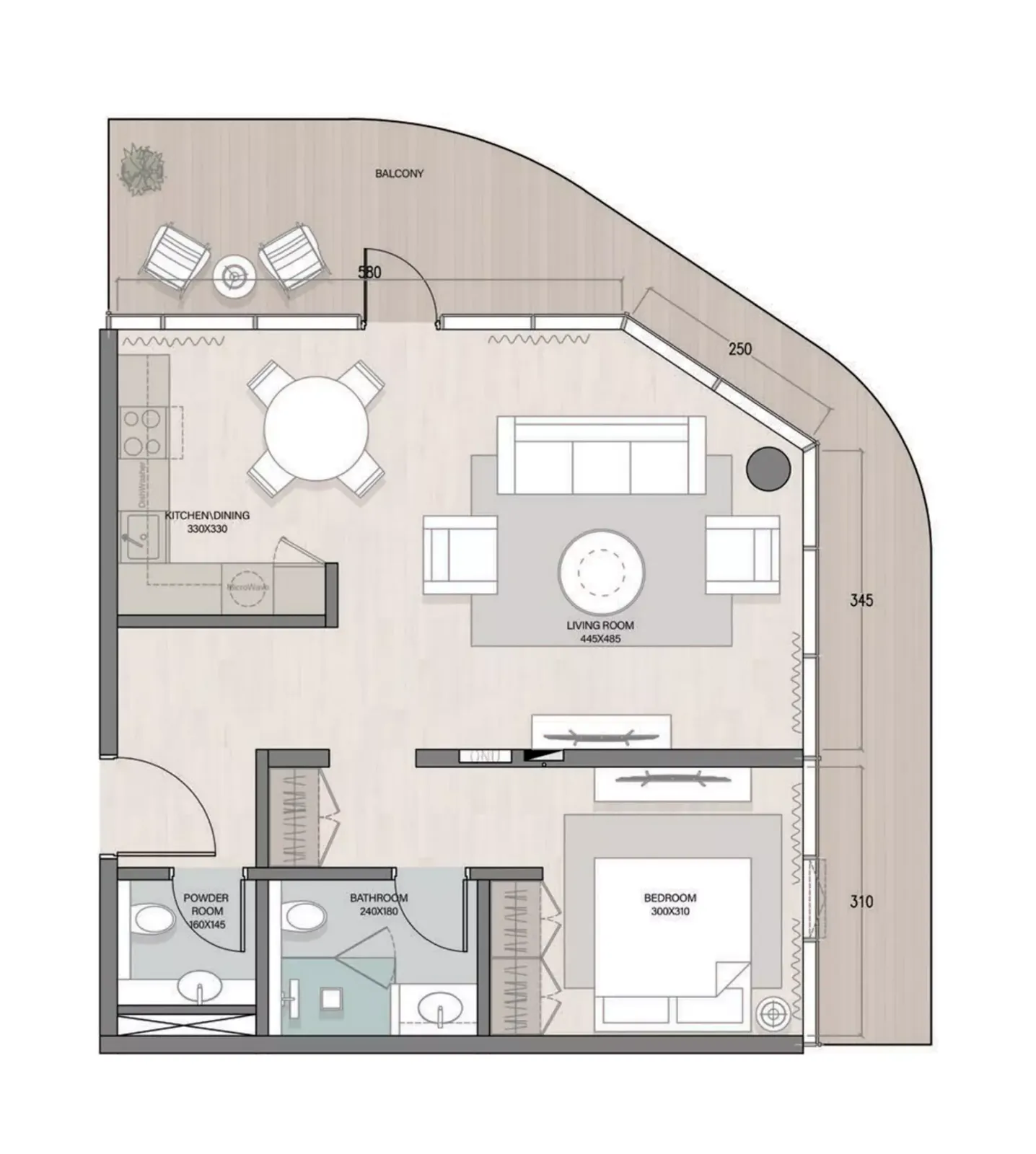 Floor plan for Type E