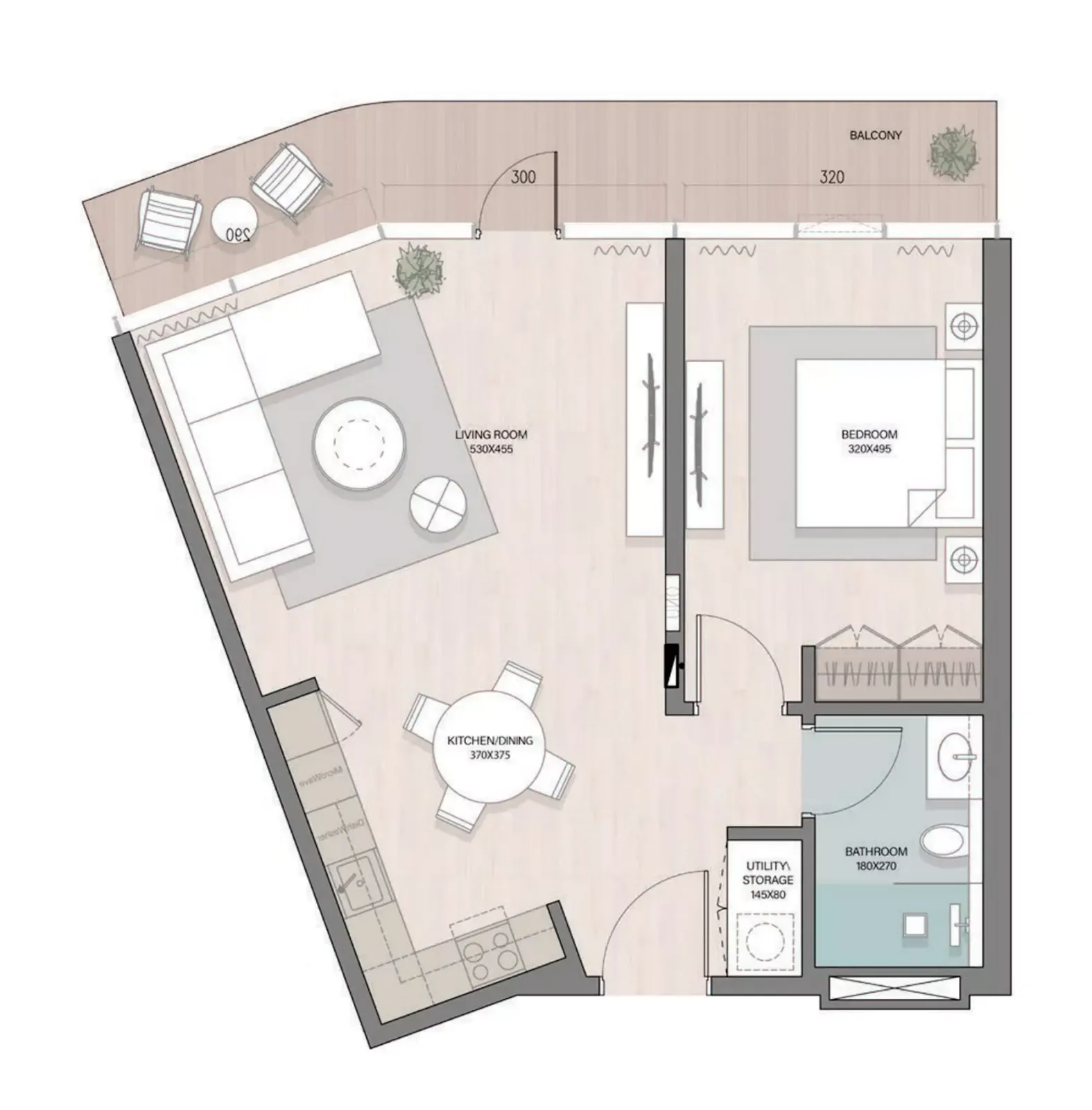 Floor plan for Type F