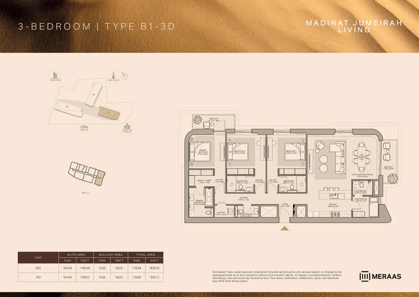Floor plan for Type B1-3D