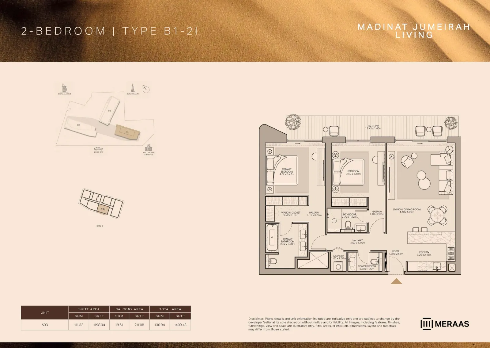 Floor plan for Type B1-2I