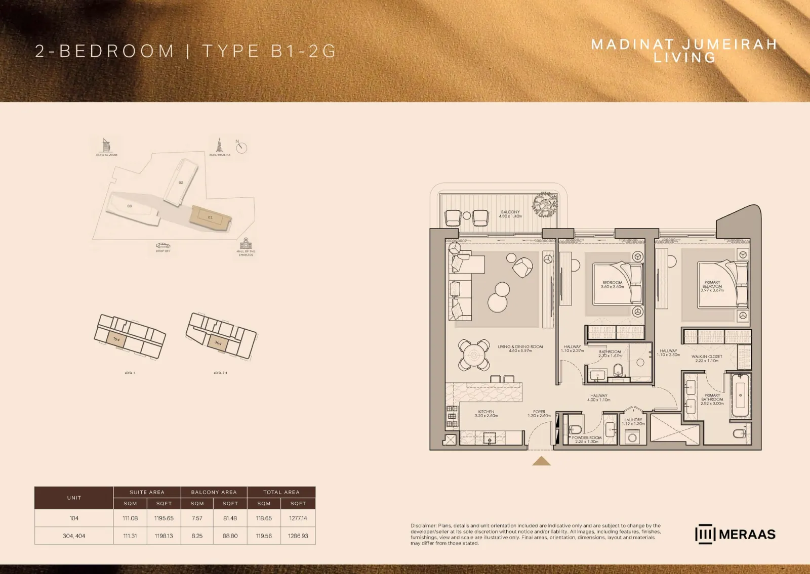 Floor plan for Type B1-2G